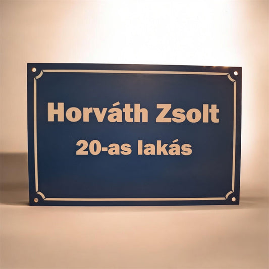 Gravírozott parkoló tábla
